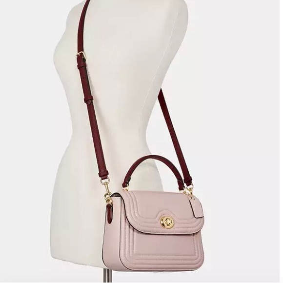 Coach Marlie Top Handle Satchel In Colorblock With Border Quilting - Picture 2 of 11